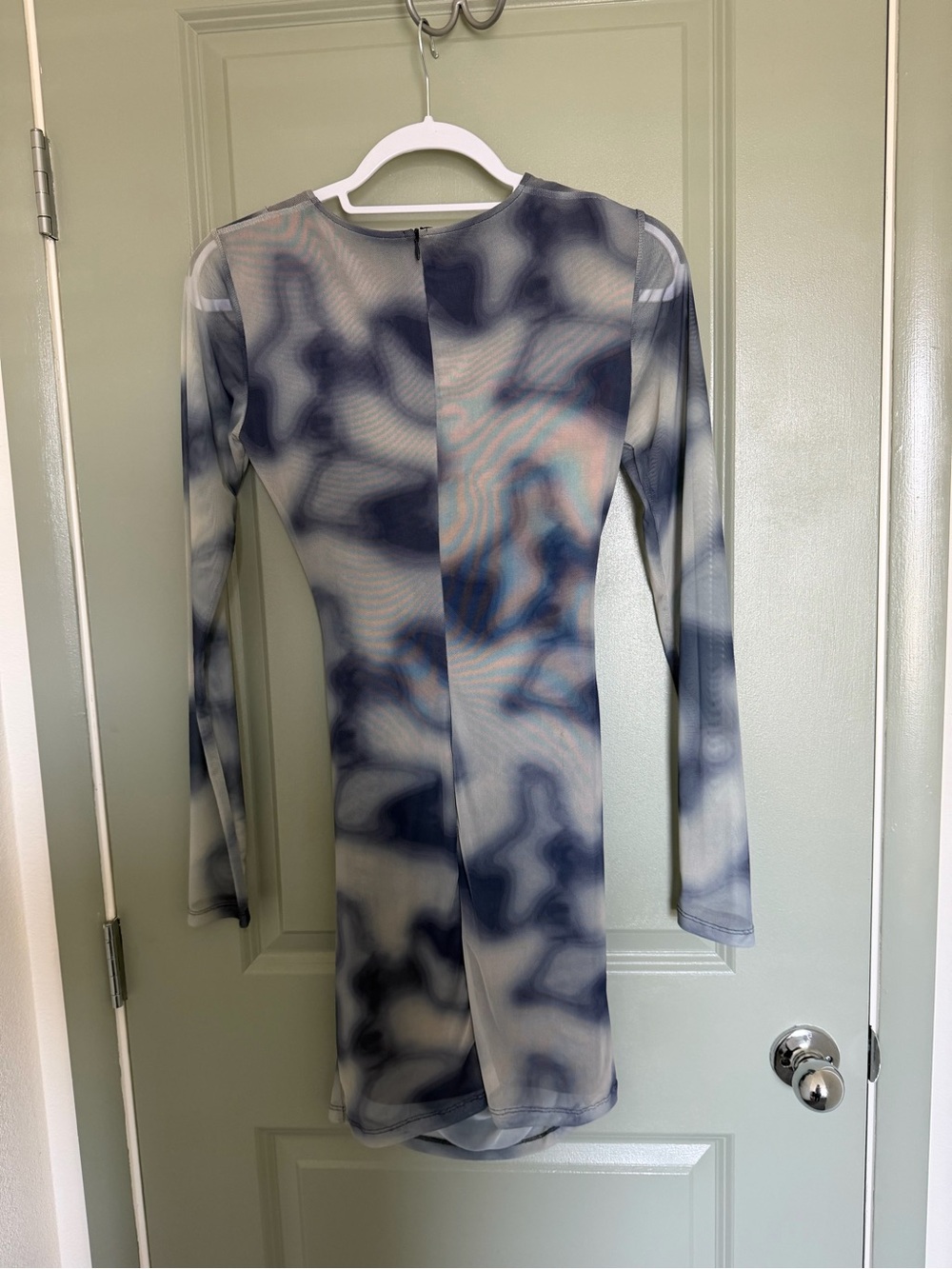 Zara Abstract Ruched Mini Dress - Picture 4 of 5
